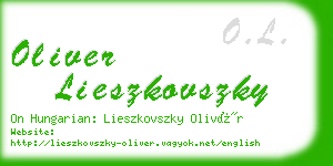 oliver lieszkovszky business card
